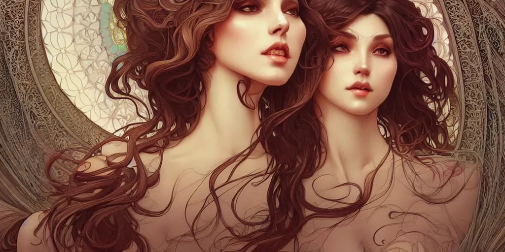 Image similar to beautiful woman is turning into an angel, dark surrealism, intricate, elegant, highly detailed, artstation, concept art, smooth, sharp focus, illustration, art by artgerm and moebius and alphonse mucha