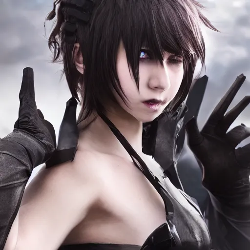 Prompt: photo of cosplay of blame's sanakan, 8 k, cinematic light, hdr, full body, concept art, beauty face