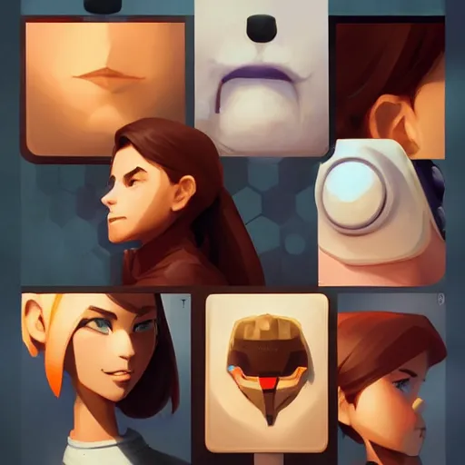 Image similar to face icon stylized minimalist nintendo ds, loftis, cory behance hd by jesper ejsing, by rhads, makoto shinkai and lois van baarle, ilya kuvshinov, rossdraws global illumination