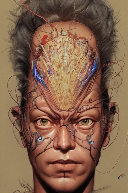 Image similar to medium citizen portrait soft light painted by james jean and katsuhiro otomo and erik jones, inspired by the fifth element, smooth face feature, intricate oil painting, high detail illustration, sharp high detail, manga and anime 1 9 9 9