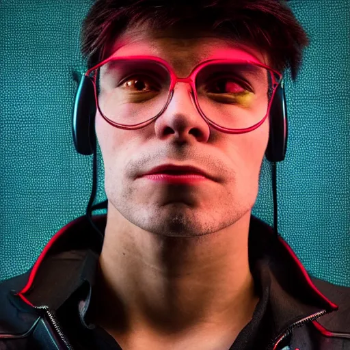 Prompt: a Portrait of a hacker, by Kung Fury, by Mr Robot, dramatic, studio lighting, 4k, professional, canon