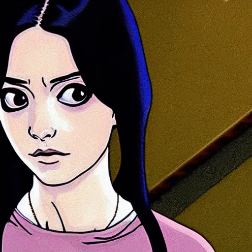 Prompt: Movie Still of Emma Watson as Tomie by Junji Ito