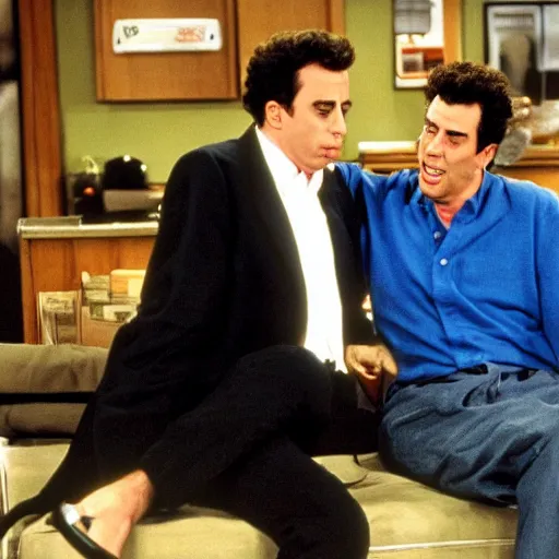 Prompt: jerry seinfeld and cosmo kramer