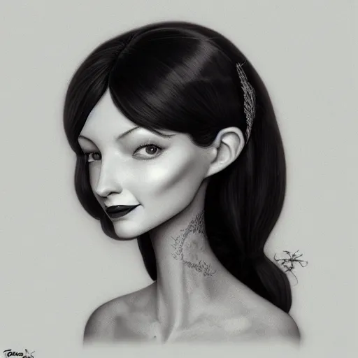 Image similar to Lofi portrait of Caitrona Balfe, Pixar style by Joe Fenton and Stanley Artgerm and Tom Bagshaw and Tim Burton