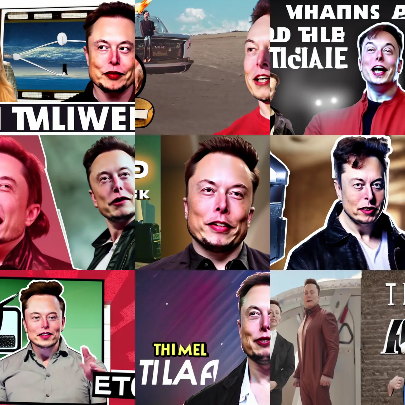 Prompt: clickbait thumbnail of a youtube video about a time machine, featuring elon musk