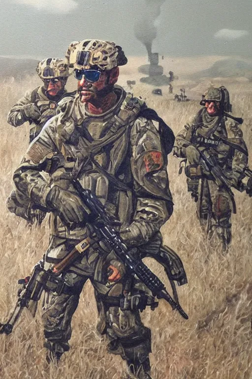 Image similar to Navy SEAL Old painting to help with ptsd
