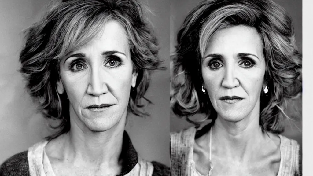 Image similar to greasepunk lengthy detailed portrait of felicity huffman at age 1 0 5