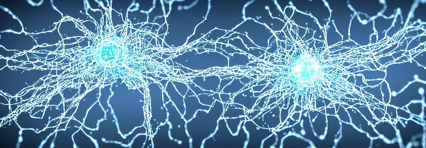 Image similar to artificial intelligence draws neuronet