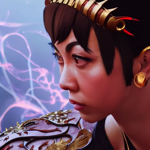 Image similar to aubrey plaza as chun li street fighter, ultra realistic, concept art, intricate details, highly detailed, photorealistic, octane render, 8 k, unreal engine, art by frank frazetta, simon bisley, brom