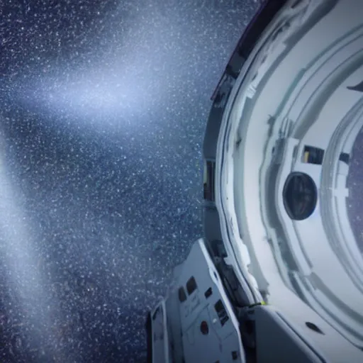 Image similar to hyperrealistic dslr film still of scene from interstellar, stunning 8 k octane comprehensive 2 d render, inspired by gary larson, perfect symmetry, dim volumetric cinematic lighting, extremely hyper - detailed, extremely lifelike attributes & lifelike texture, intricate, masterpiece, artstation, stunning