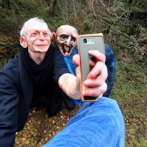 Image similar to a selfie with gollum