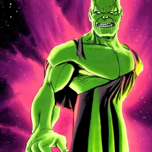 Prompt: Piccolo as Thanos