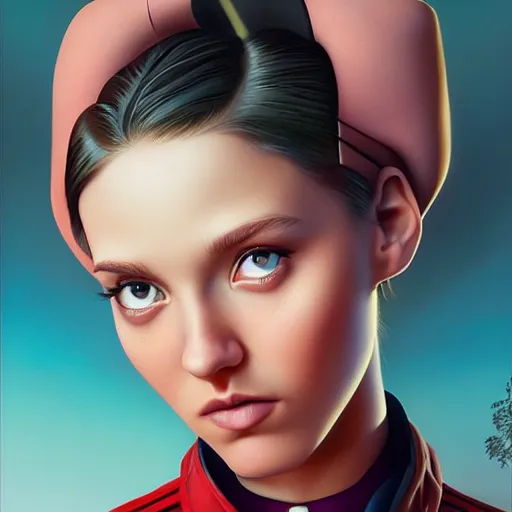 Image similar to red stewart portrait, Pixar style, by Tristan Eaton Stanley Artgerm and Tom Bagshaw.