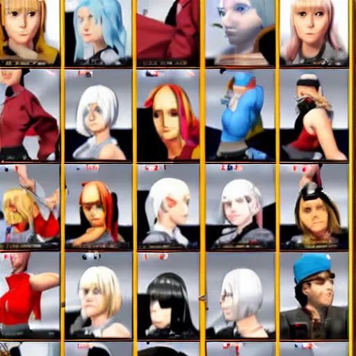 Image similar to Chloe Sevigny in a fighting game character select screen