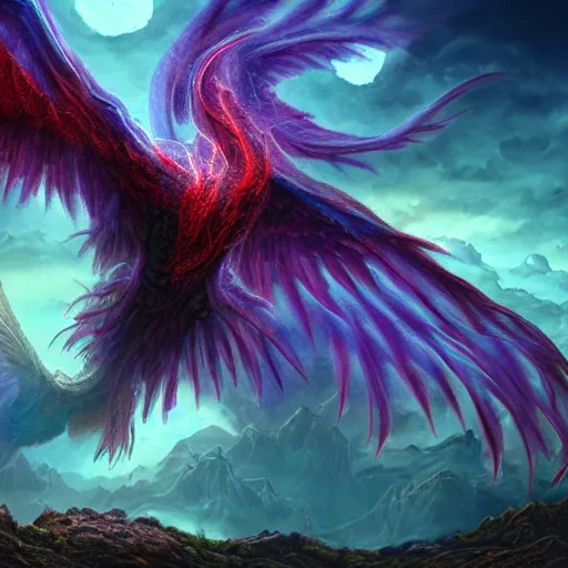 Prompt: fantasy art 4 k htper detailed photo phoenix rising from ashes