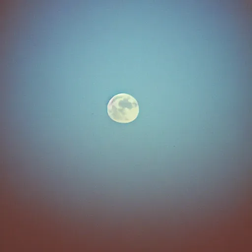 Prompt: full Moon in the Sky at night Fuji film