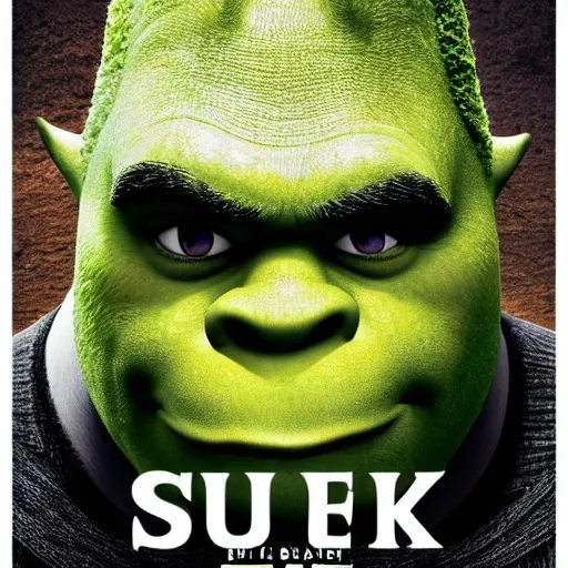 Prompt: Movie poster for a movie starring Shrek