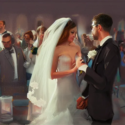 Image similar to stop the wedding, digital painting, ultradetailed, artstation, oil painting, ultradetailed, artstation