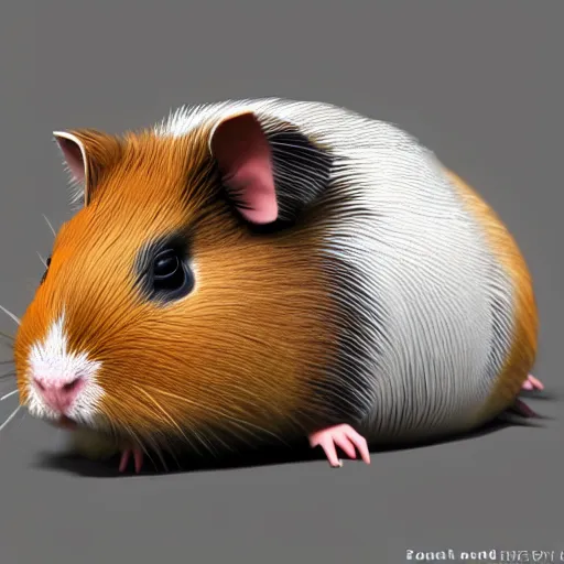 Image similar to realistic 3 d render of a guinea pig