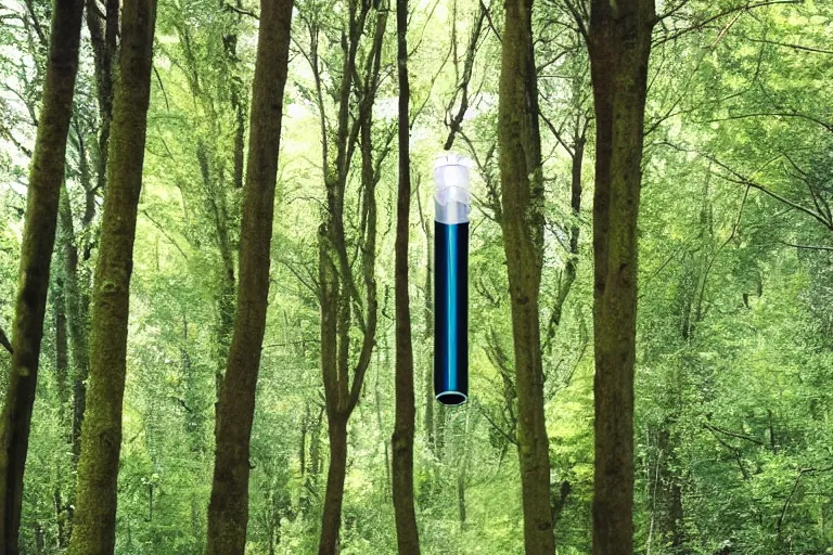 Image similar to long shiny fantasy tube in a forest