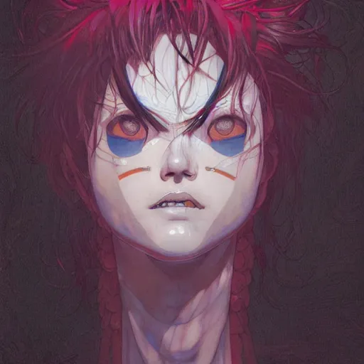 Image similar to prompt : blade character portrait soft light painted by james jean and katsuhiro otomo and erik jones, inspired by evangeleon anime, smooth face feature, intricate oil painting, high detail illustration, sharp high detail, manga and anime 1 9 9 9