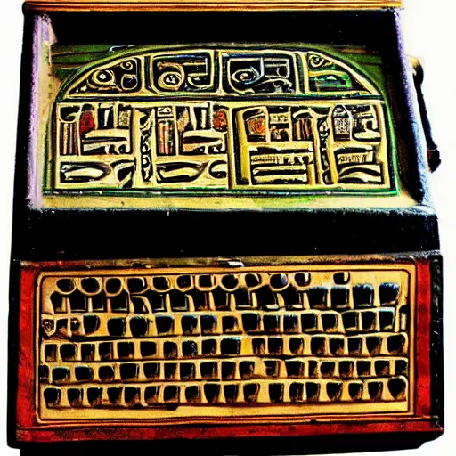 Image similar to ancient mesopotamian computer