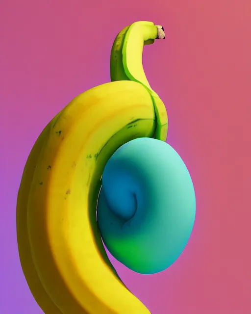 Image similar to soft greek sculpture of a banana painted by james jean in pastel colors. artwork and beeple and dan mumford and greg rutkowski and nekroxiii. halo. octane render, cinematic, hyper realism, octane render, 8k, depth of field, bokeh. iridescent accents.