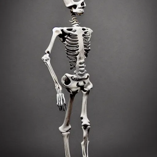 Image similar to a woman made of bones