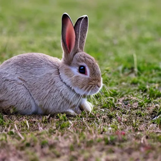 Prompt: rabbit looks like a ball, cartoon style