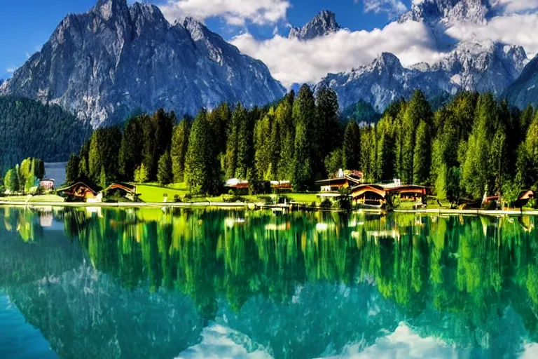 Prompt: Toblach Lake, Trentino-Alto Adige, Italy