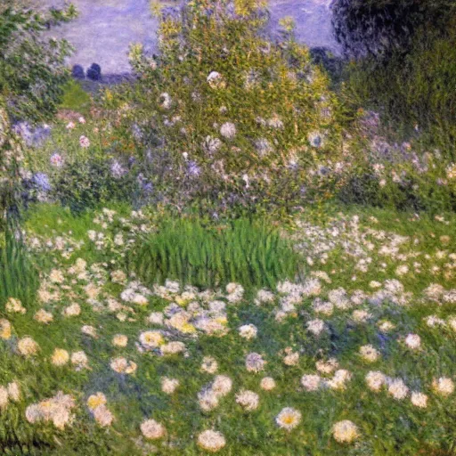 Prompt: The Daisy\'s Garden by Oscar-Claude Monet