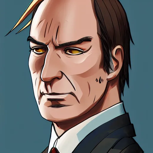 Image similar to portrait of saul goodman the lightning incarnation of lawyer, anime fantasy illustration by tomoyuki yamasaki, kyoto studio, madhouse, ufotable, trending on artstation