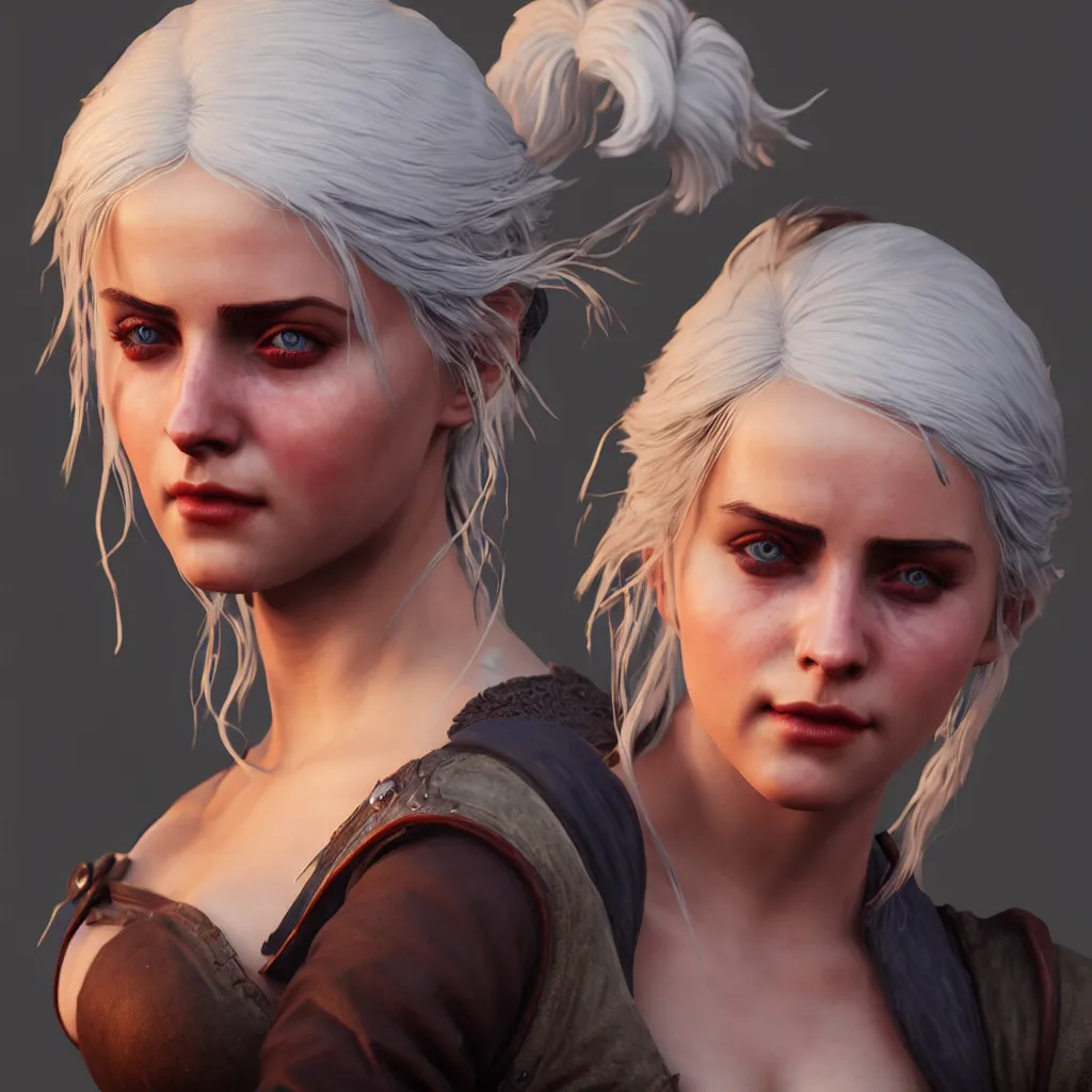 Image similar to ciri, game art by chen wang, 3 d model, artstation, hdr, 8 k