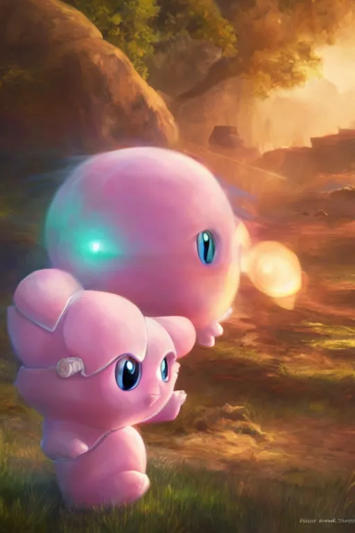 Image similar to jigglypuff playing as master chief, oil on canvas, intricate, portrait, 8 k highly professionally detailed, hdr, cgsociety