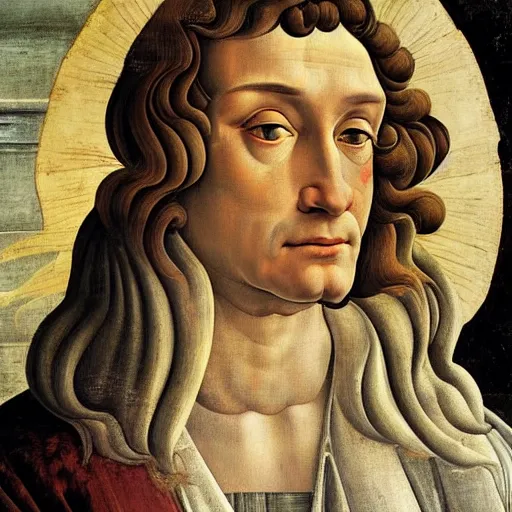 Image similar to painting of Sandro Botticelli by Sandro Botticelli, highly detailed, 8k, cinematic,