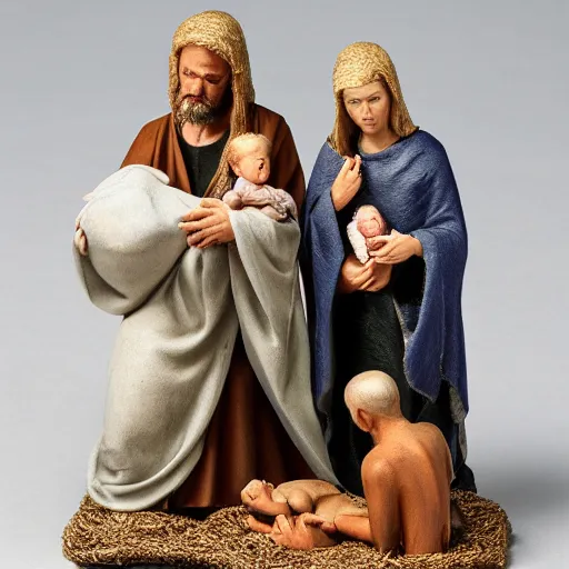 Image similar to among us nativity scene