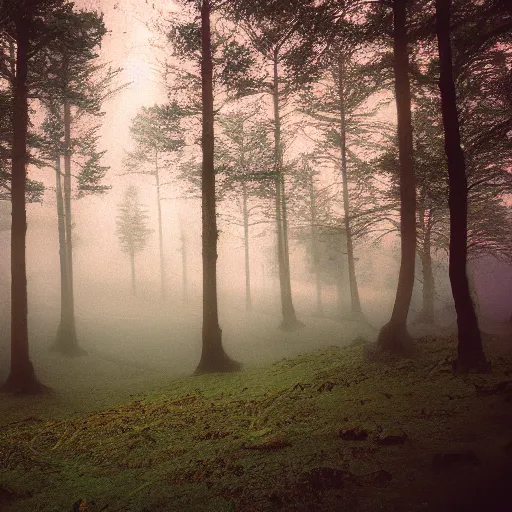 Prompt: a photo of middle - earth, rainy, in style of fujichrome velvia 5 0 by mamiya rz 6 7 pro