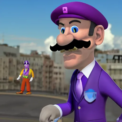 Image similar to joe biden as waluigi, cinematic, featured on artstation, award winning