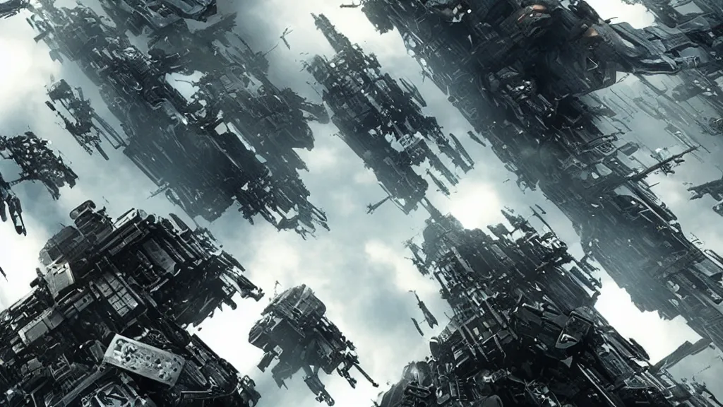 Image similar to sci-fi VFX action movie cinematography Deadcode, By neil blomkamp