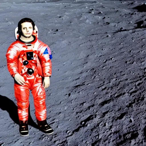 Image similar to michael cera on the moon