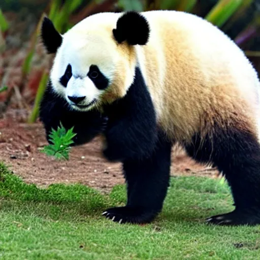 a panda walks into a bar, then eats, shoots, and | Stable Diffusion