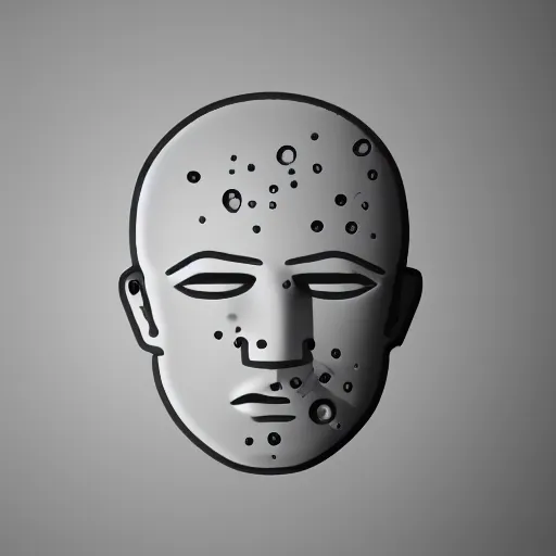 Image similar to small minimalistic logo icon of a human head shape made out of water, water manipulation, ray tracing, sharp focus, 8 k resolution