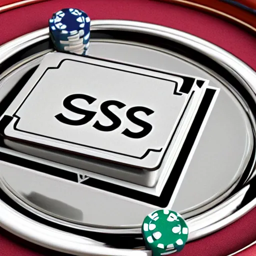 Prompt: casino chip with the letters g and s on it, 3 d logo, digital art, most downloaded play store, silver hues, round shape, ios, icon, android app