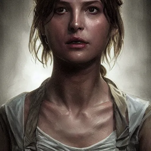 Prompt: Portrait of Eveline from Resident evil 7, highly detailed, digital painting, artstation, concept art, smooth, sharp focus, illustration, ArtStation, art by artgerm and greg rutkowski and alphonse mucha and J. C. Leyendecker and Edmund Blair Leighton and Katsuhiro Otomo and Geof Darrow and Phil hale and Ashley wood and Ilya repin and Charlie Bowater