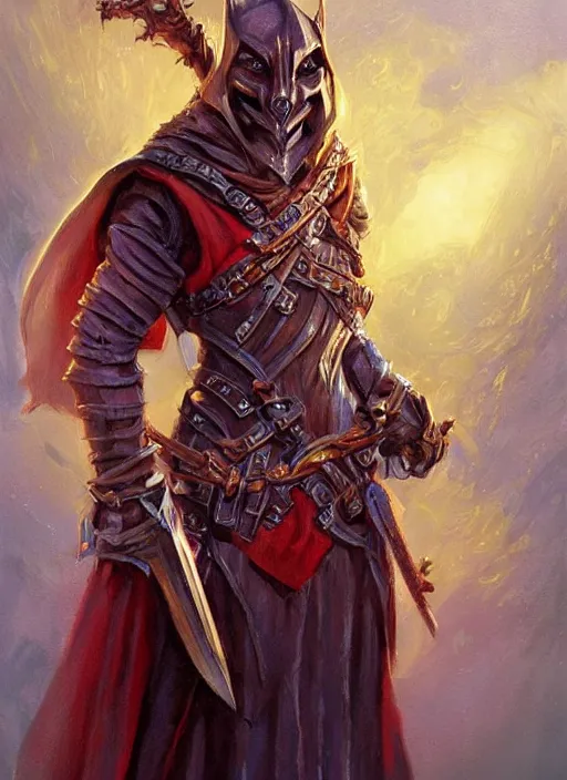 Image similar to masked figure, ultra detailed fantasy, dndbeyond, bright, colourful, realistic, dnd character portrait, full body, pathfinder, pinterest, art by ralph horsley, dnd, rpg, lotr game design fanart by concept art, behance hd, artstation, deviantart, hdr render in unreal engine 5