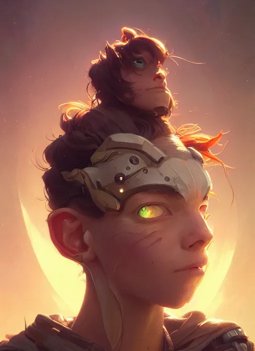 Image similar to Highly detailed portrait of Ratchet, Stephen Bliss, unreal engine, fantasy art by Greg Rutkowski, Loish, Rhads, ferdinand knab, Makoto Shinkai and Lois van baarle, ilya kuvshinov, rossdraws, Tom Bagshaw, alphonse mucha, global illumination, radiant light, detailed and intricate environment