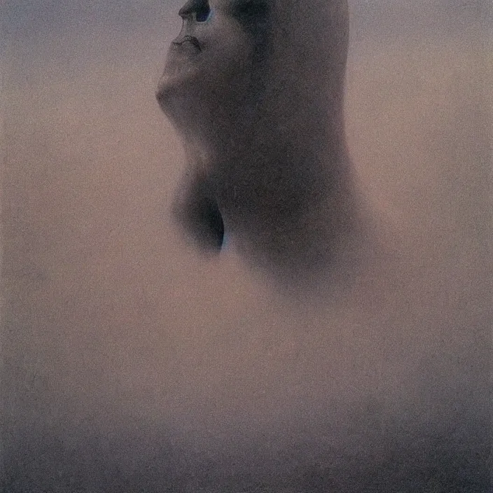 Prompt: a painting of god by zdzislaw beksinski