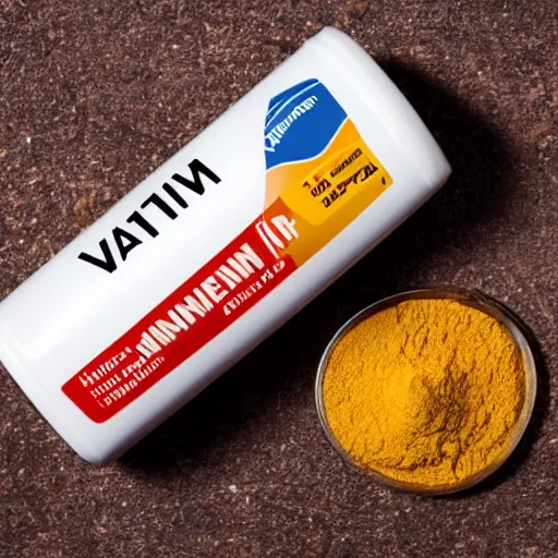 Prompt: vitamin supplement the size of a van