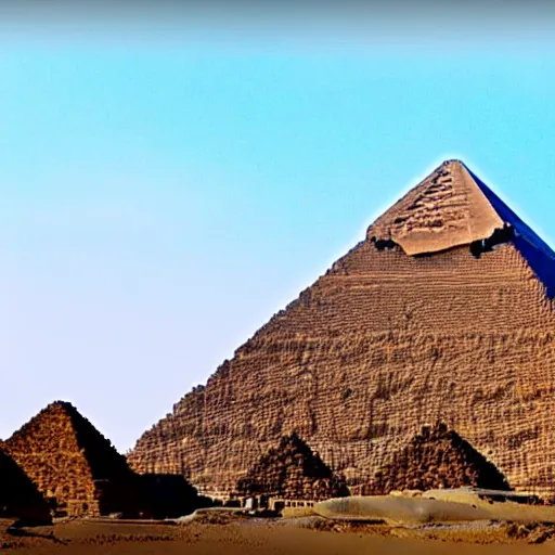 Prompt: how the great pyramids of egypt were first constructed 4 k 8 k hd real