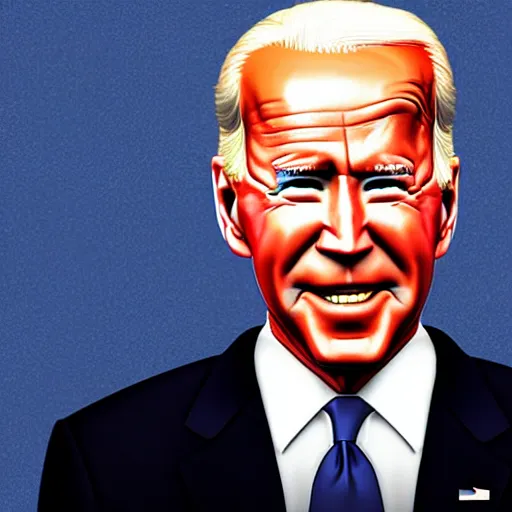 Image similar to UHD photorealistic Joe Biden if he wasn't an alien, in the style of tonalism